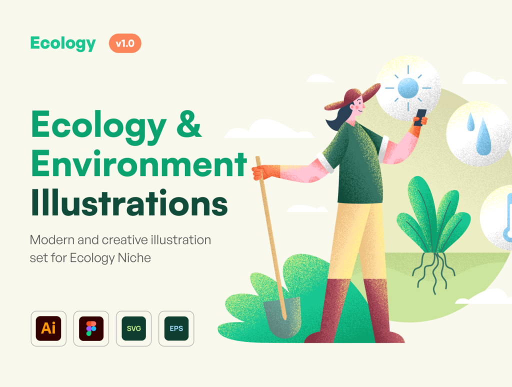Ecology - Environment Illustration Set