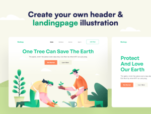 Ecology - Environment Illustration Set