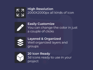 Education 3D icon pack