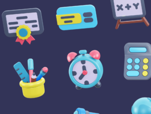 Education 3D icon pack