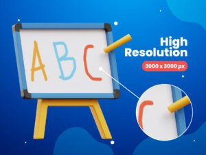 Education Object 3D Icons