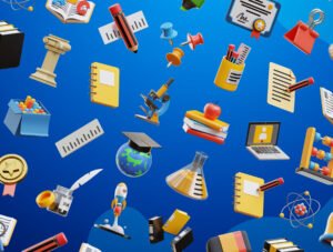 Education Object 3D Icons