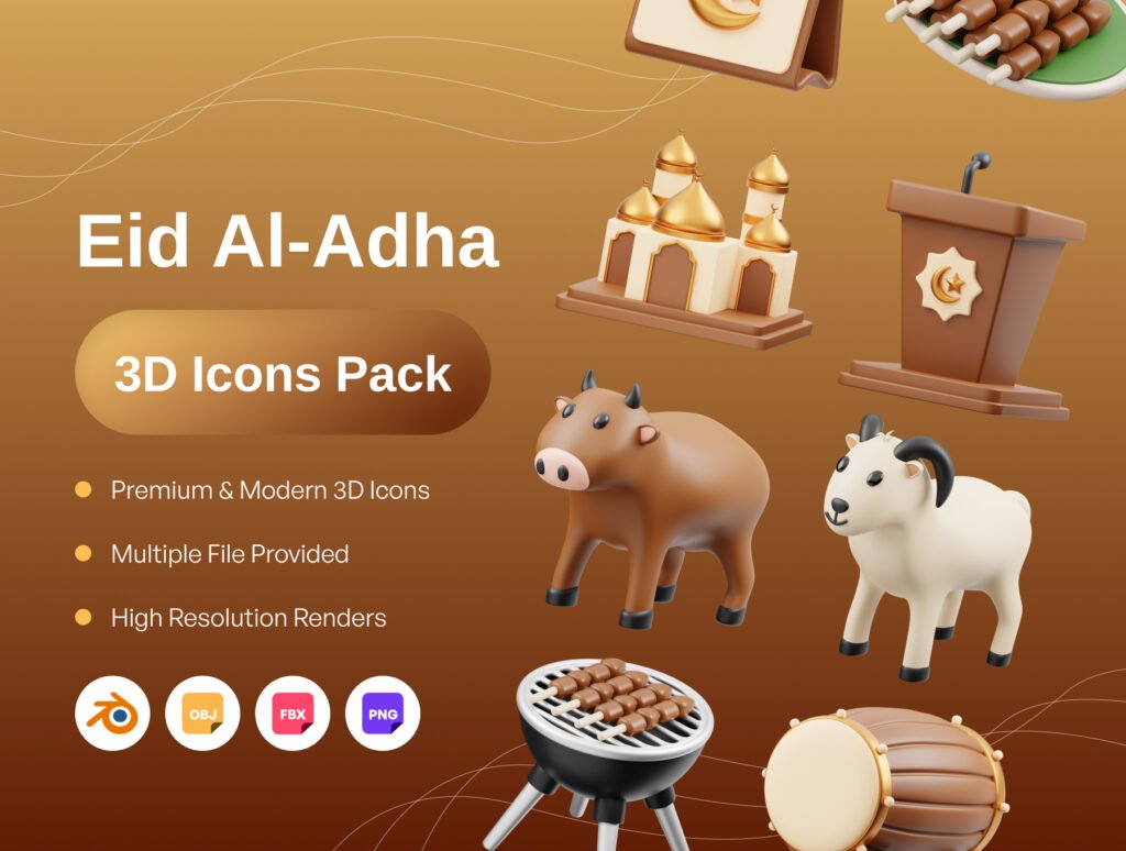 Eid Al-Adha 3D Icon