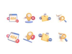 Empty State 3D Icon Set