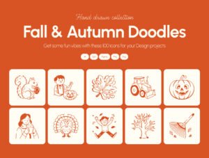 Fall and Autumn Doodle Set