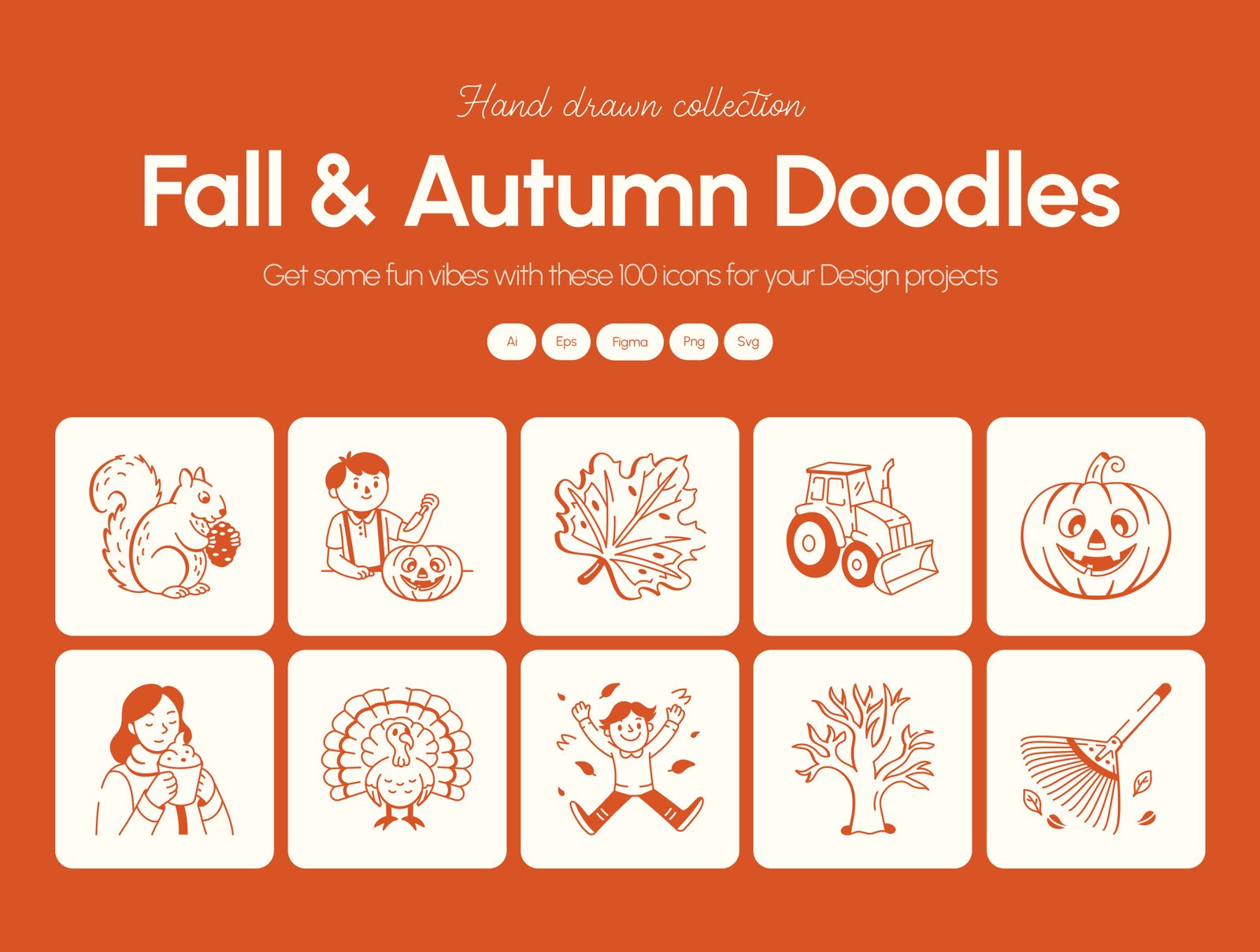 Fall and Autumn Doodle Set