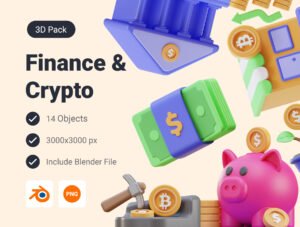 Finance & Crypto 3D Icon Pack