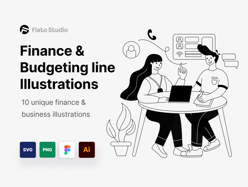 Finance and Budgeting Line Illustration