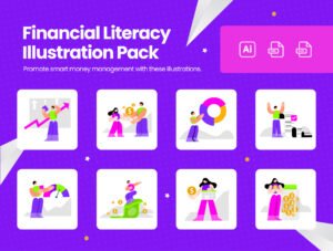 Financial Literacy Illustration Pack