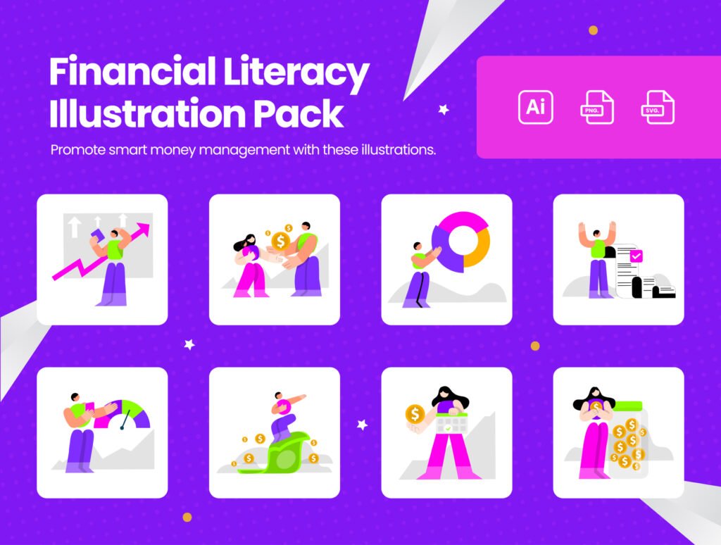 Financial Literacy Illustration Pack