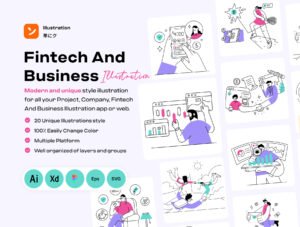 Fintech And Business Illustration