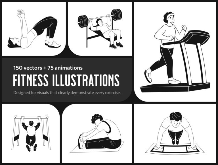 Fitness Illustrations Bundle