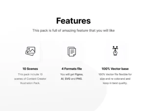 Flat Line Content Creator Illustration Pack