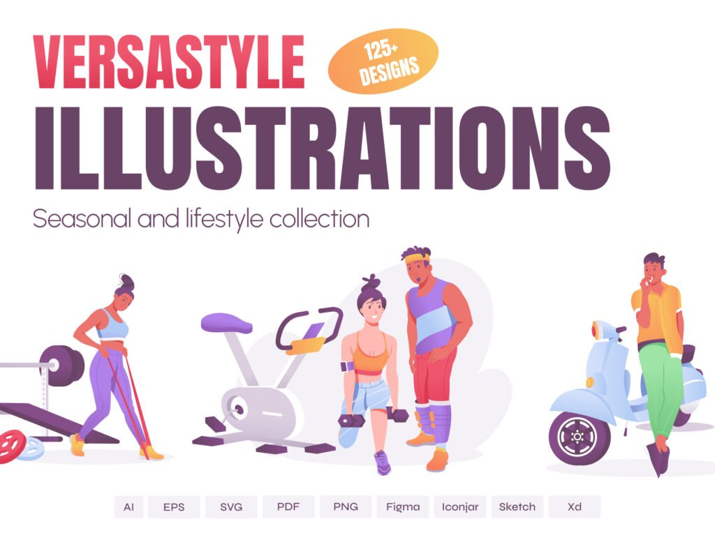 Flat Versastyle Illustrations