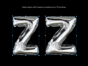 Foil Balloon Letters & Numbers Pack – 4K PSD + PNG