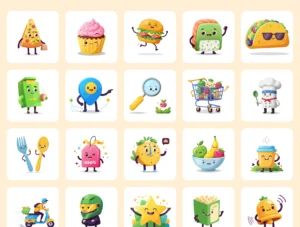 Foody Cute Illustrations Pack