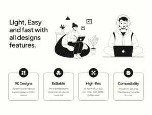 Freelance Vector Illustration Set