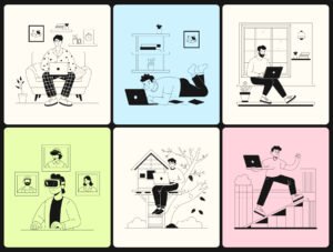 Freelance Vector Illustration Set