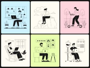 Freelance Vector Illustration Set