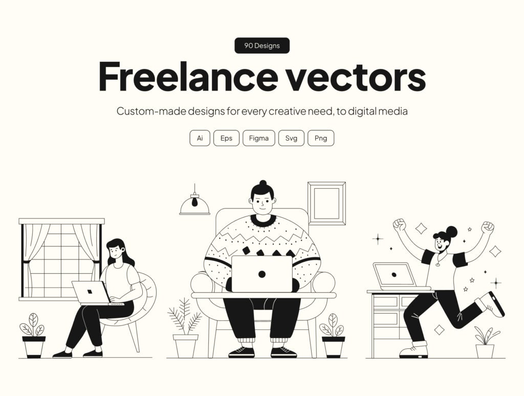 Freelance Vector Illustration Set