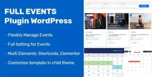 FullEvents – WordPress Event Management Plugin with WooCommerce & Elementor Support