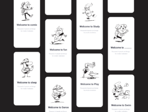 Funny School Doodles Cartoon Characters Pack