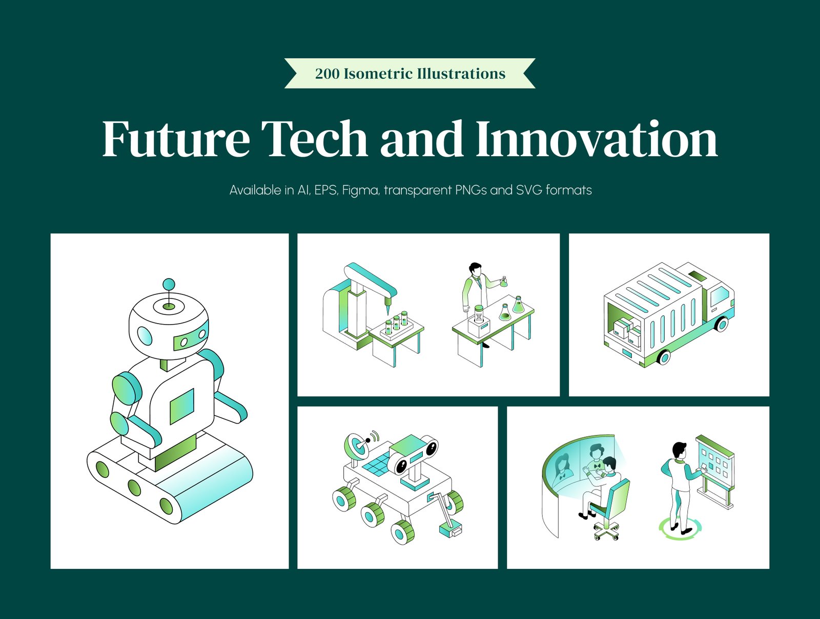 Future Tech and Innovation Isometric Illustrations