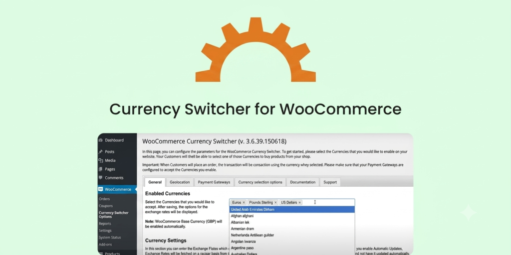 Aelia Currency Switcher for WooCommerce – Multi-Currency & Geo Pricing Plugin