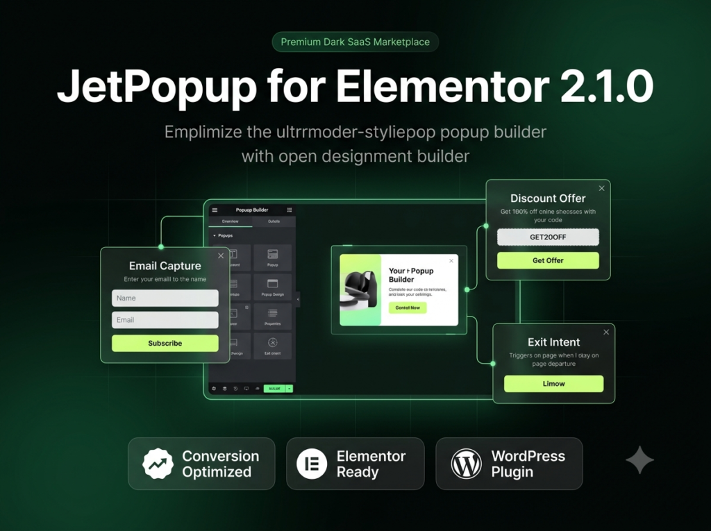 JetPopup for Elementor 2.1.0 – Advanced WordPress Popup Builder for Lead Generation & WooCommerce Conversions