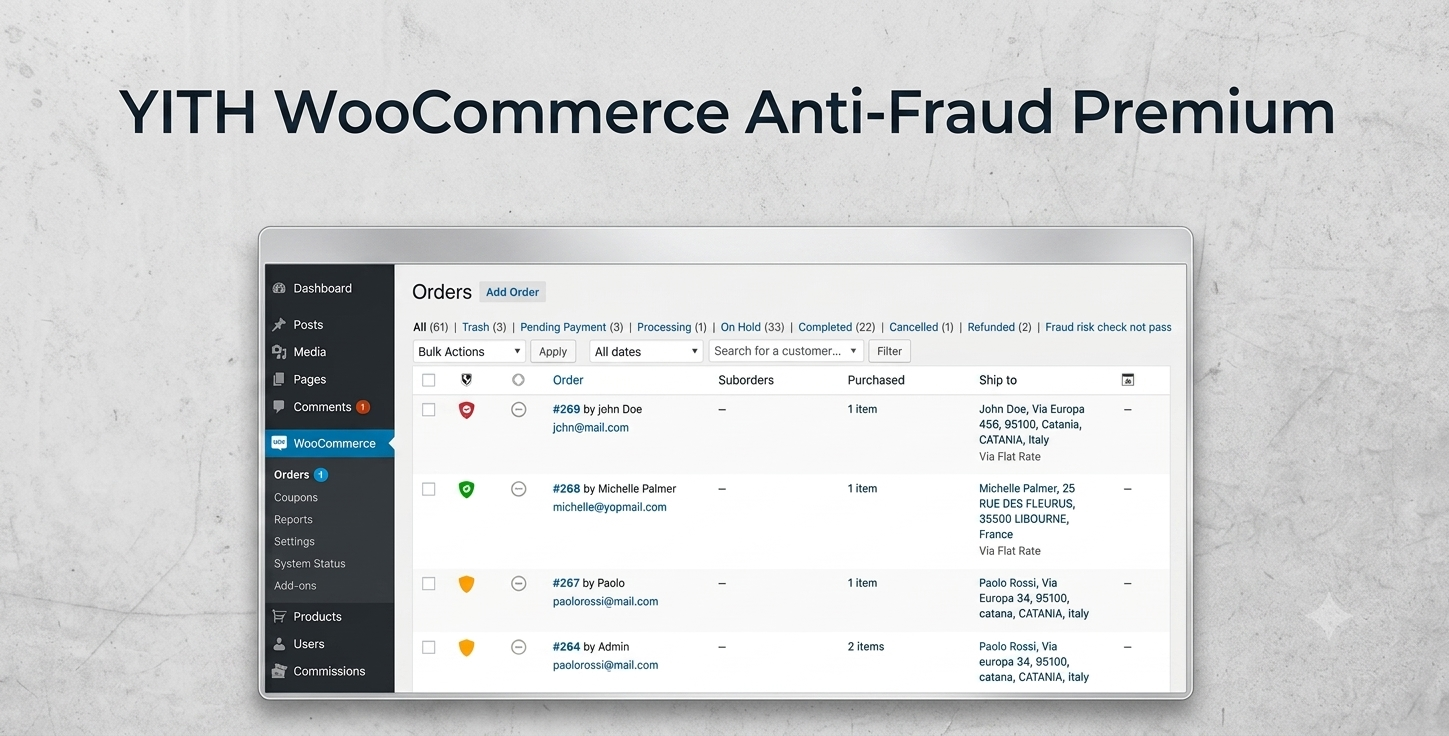 YITH WooCommerce Anti-Fraud Premium – Fraud Detection & Order Protection Plugin