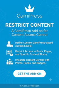 GamiPress Restrict Content – Gamified Content Lock Plugin for WordPress