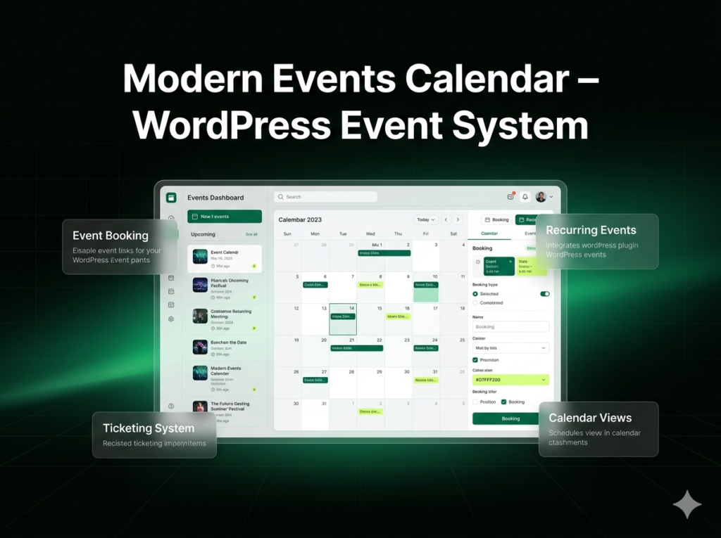 Modern Events Calendar Plugin for WordPress – Event Booking, Calendar & Ticketing System