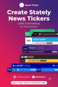 News Ticker for Elementor Plugin – Scrolling Headlines & Breaking News Widget
