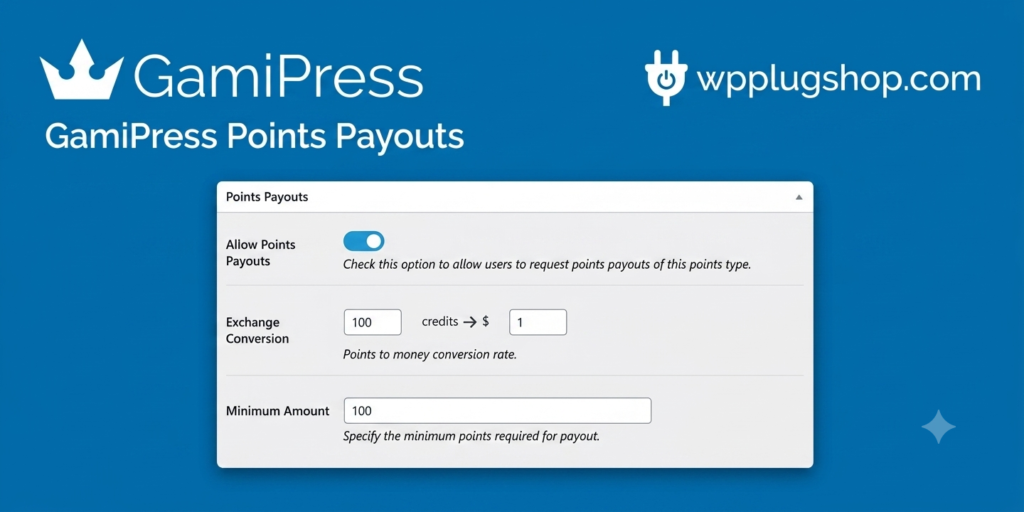 GamiPress Points Payouts – WordPress Points Withdrawal & Rewards Plugin