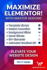 Master Addons for Elementor – All-in-One Widgets & Website Builder Toolkit