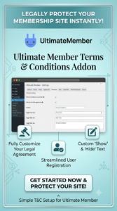 Ultimate Member Terms & Conditions Addon – WordPress Membership Compliance Plugin