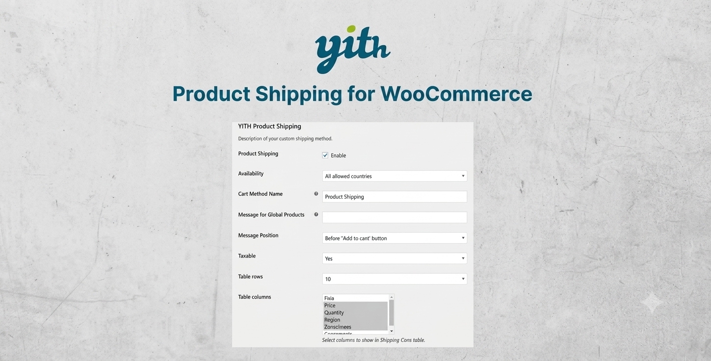 YITH Product Shipping for WooCommerce Premium – Advanced Shipping Rules