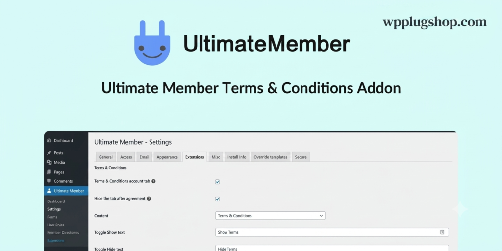 Ultimate Member Terms & Conditions Addon – WordPress Membership Compliance Plugin