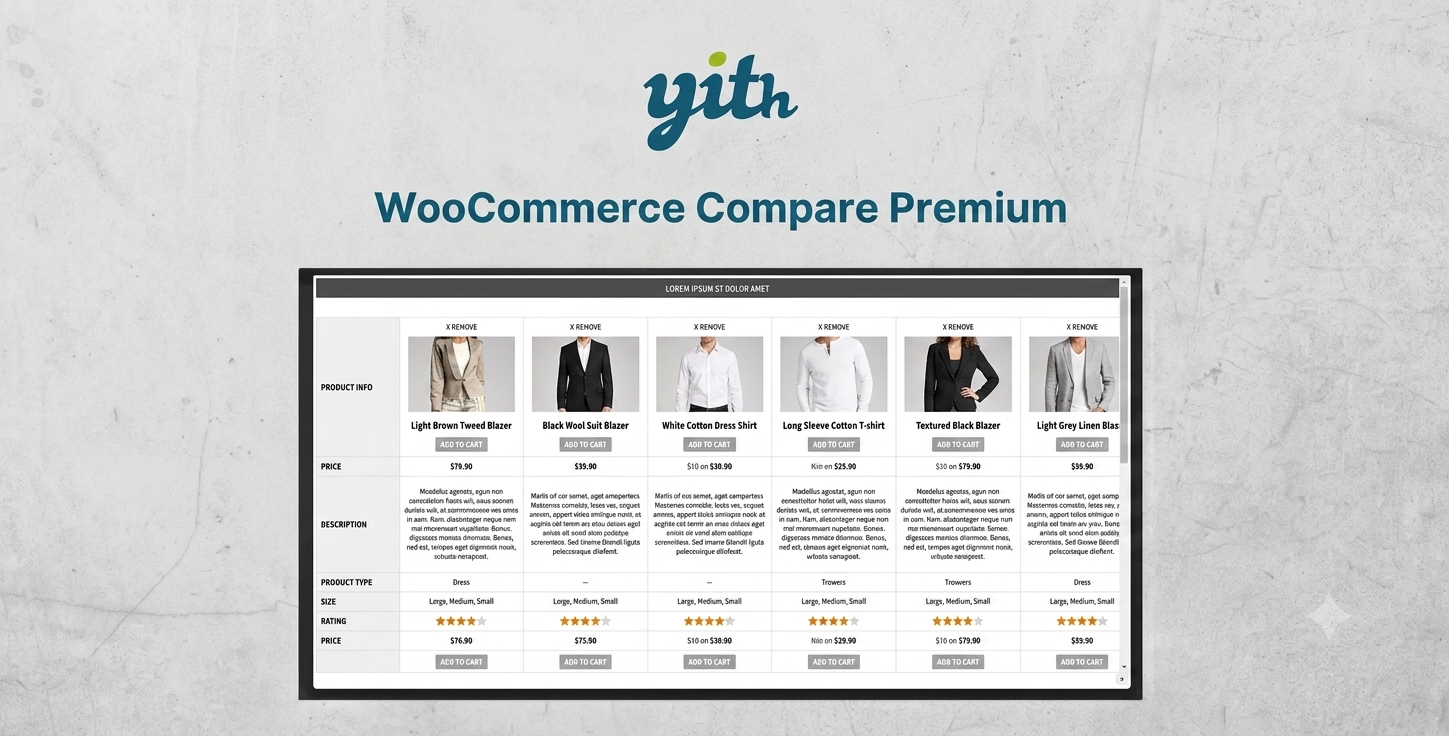 YITH WooCommerce Compare Premium – Product Comparison Plugin for WooCommerce