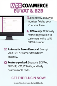 WooCommerce EU VAT & B2B 13.2 – VAT Validation & Tax Automation Plugin for WooCommerce