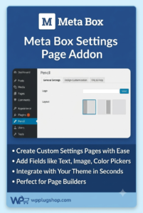 Meta Box Settings Page Addon – WordPress Settings & Theme Options Builder