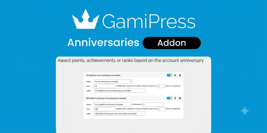 GamiPress Anniversaries Plugin – WordPress User Milestone & Loyalty Reward System