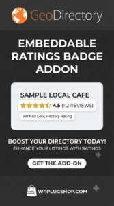 GeoDirectory Embeddable Ratings Badge Add-on – Live Review Badge for WordPress