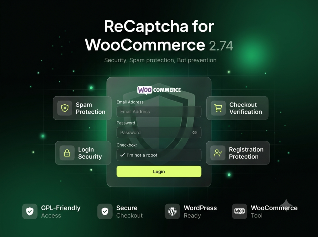 ReCaptcha for WooCommerce 2.74
