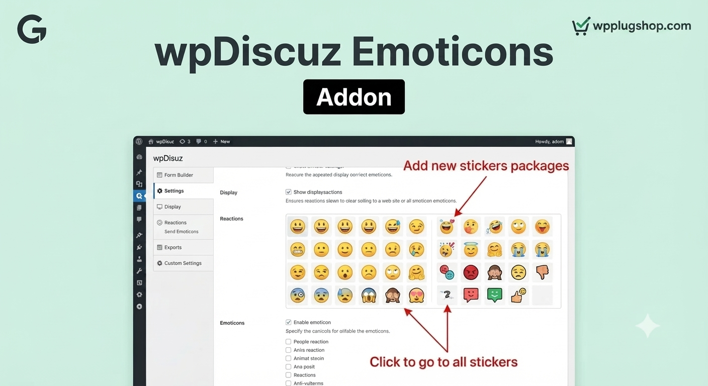 wpDiscuz Emoticons Addon – Premium Emoji Picker & Smiley Plugin for WordPress Comments