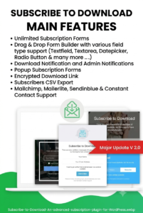 Subscribe to Download WordPress Plugin – Email Capture & Gated Download Lead Generation System