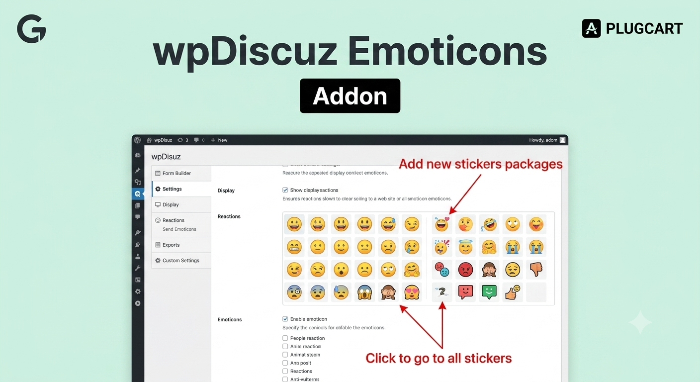 wpDiscuz Emoticons Addon – Premium Emoji Picker & Smiley Plugin for WordPress Comments