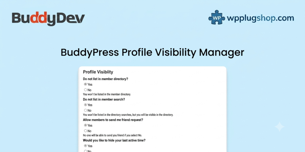 BuddyPress Profile Visibility Manager 2.0.3 – Advanced Member Privacy Plugin