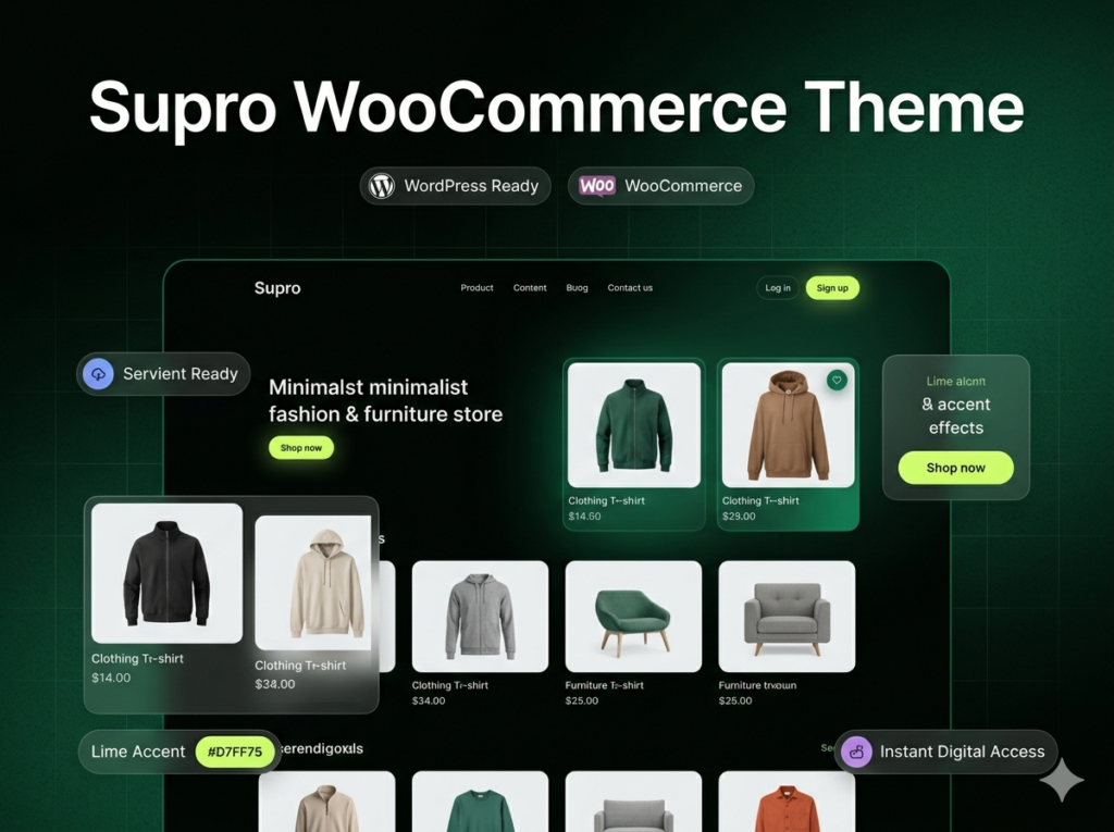 Supro – Minimalist AJAX WooCommerce WordPress Theme for Modern Ecommerce