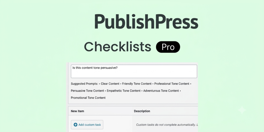 PublishPress Checklists Pro – Editorial Workflow & Publishing Checklist